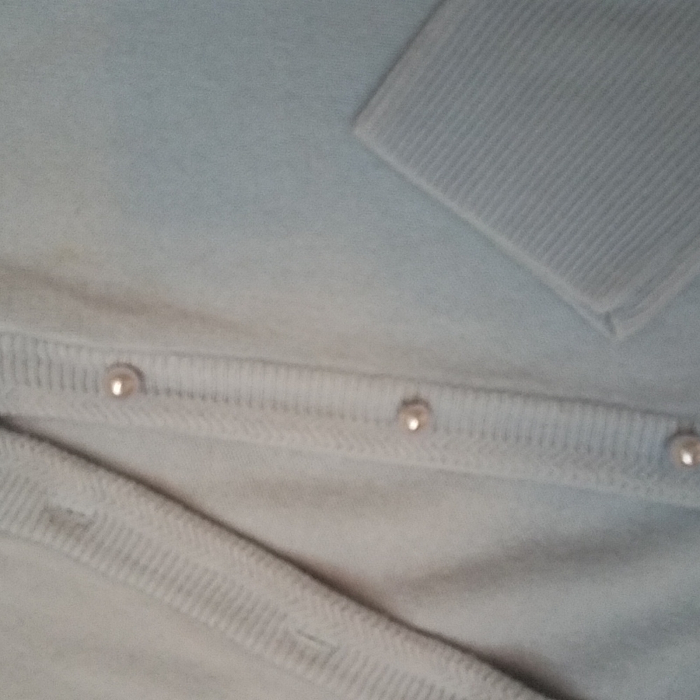 Women's button-up cardigan light blue by complements size small - Picture 3 of 3